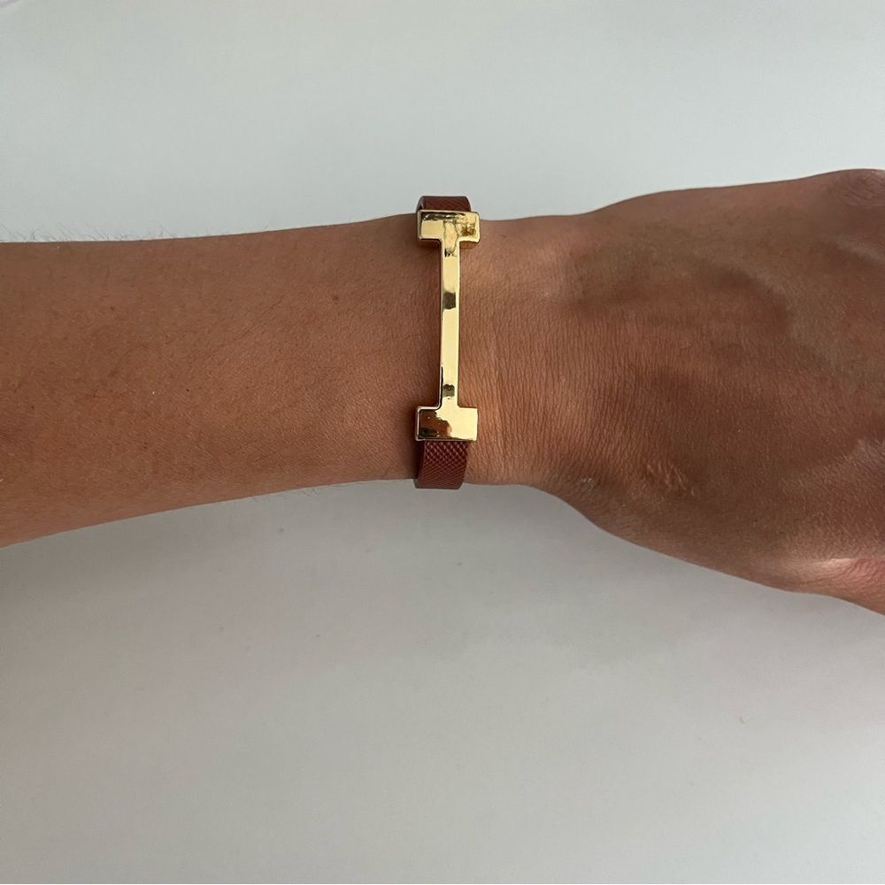 Gold and Brown Women's Bracelet - Picture 2 of 6